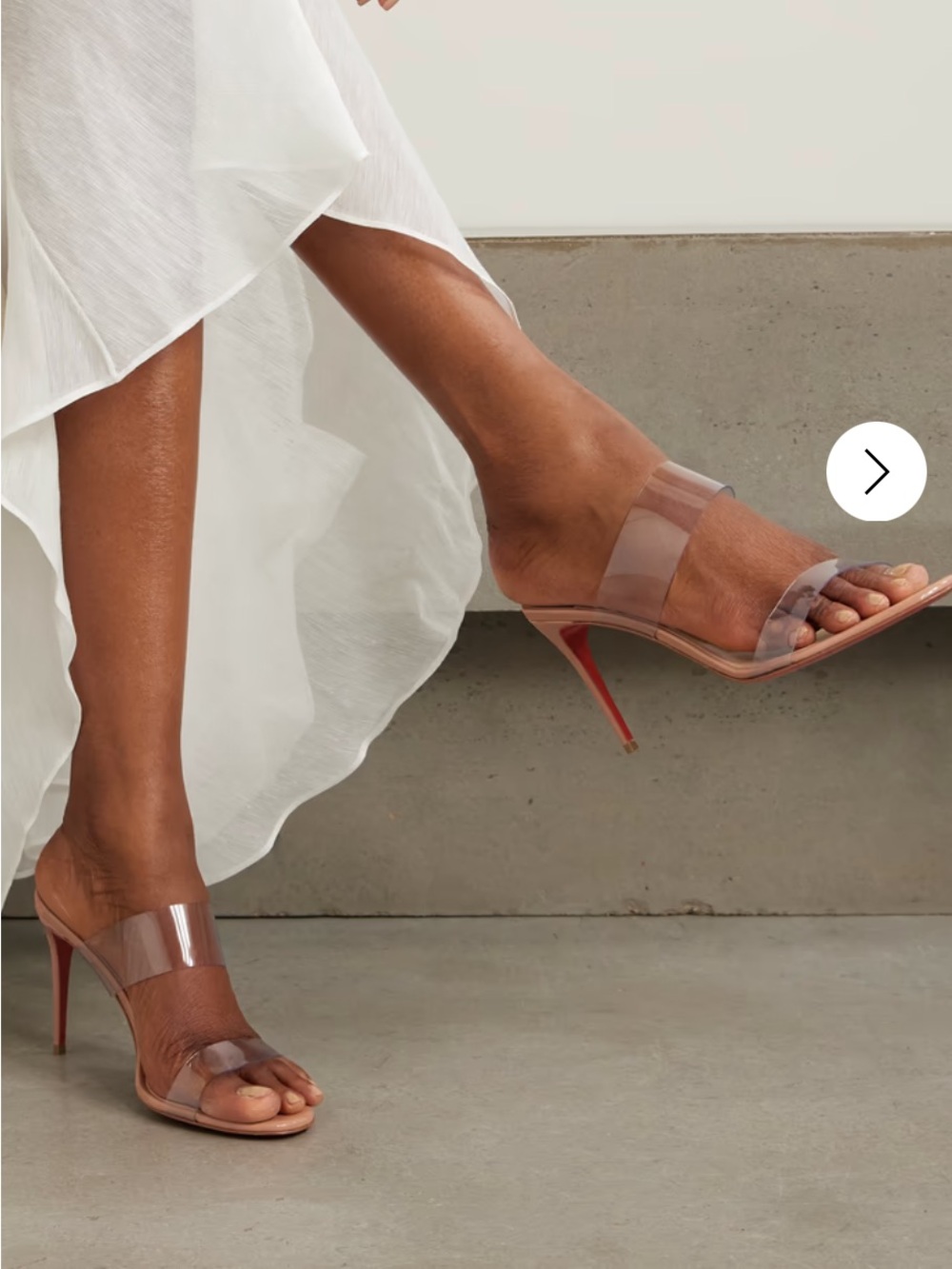Christian Louboutin Just Nothing 85 Mule Heels
